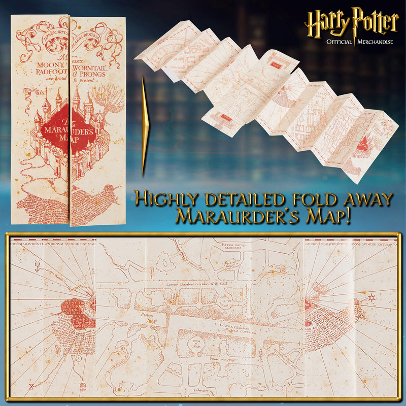 Harry Potter Stationery Set with Notebook and Pen Set Key Ring and Marauders Map - Get Trend
