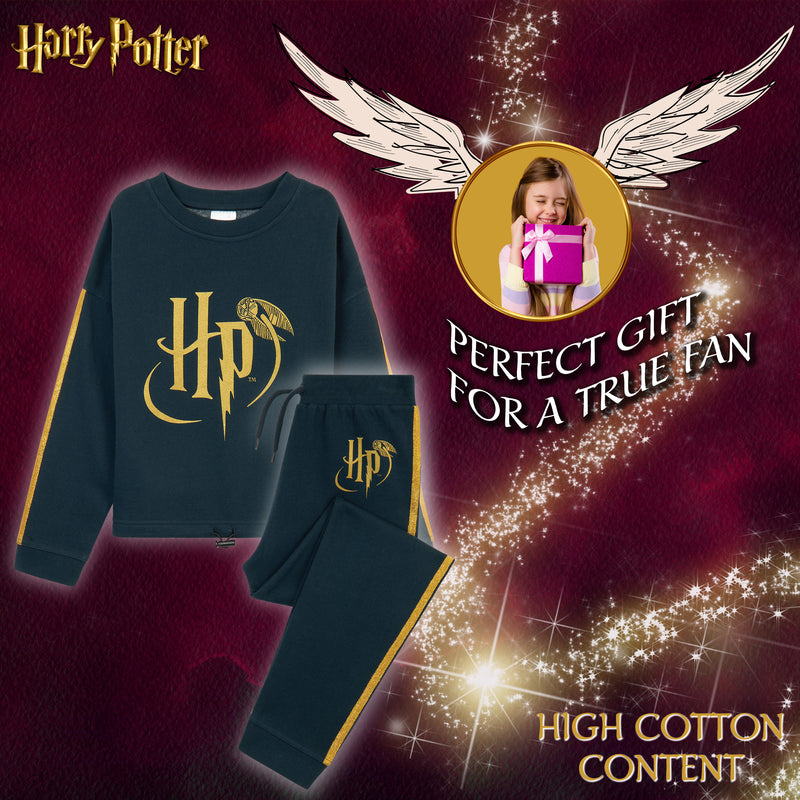 Harry Potter Girls Tracksuit, Sweatshirt and Joggers Set for Kids and Teens - Get Trend