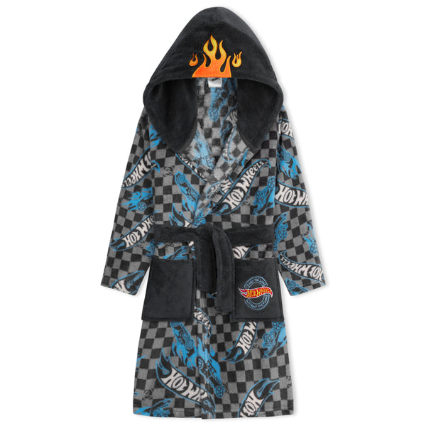 Hot Wheels Dressing Gown - Fluffy Fleece Dressing Gowns for Boys - Get Trend