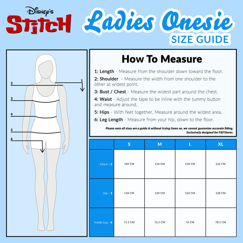 Disney Lilo and Stitch Onesie, Warm Sleepwear for Women - Get Trend