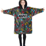 Marvel Hoodies for Boys, Fleece Oversized Blanket Hoodie Avengers - Get Trend