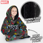 Marvel Hoodies for Boys, Fleece Oversized Blanket Hoodie Avengers - Get Trend