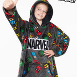 Marvel Hoodies for Boys, Fleece Oversized Blanket Hoodie Avengers - Get Trend