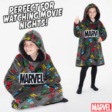 Marvel Hoodies for Boys, Fleece Oversized Blanket Hoodie Avengers - Get Trend