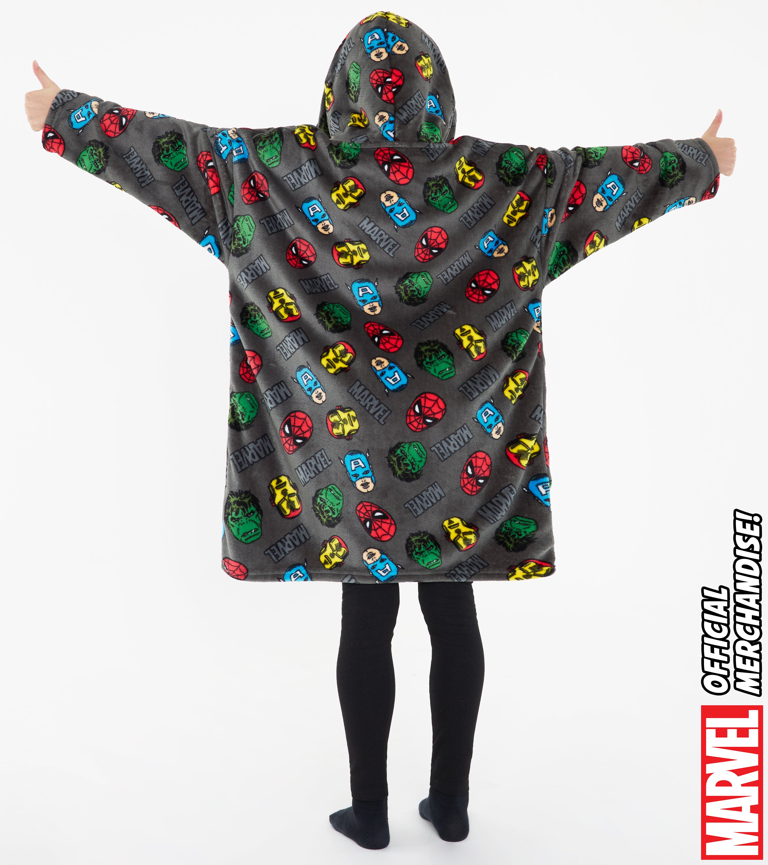 Marvel Hoodies for Boys, Fleece Oversized Blanket Hoodie Avengers - Get Trend