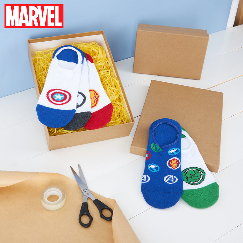 Marvel Invisible Socks for Kids, 5 Pack Avengers No Show Boys Socks - Get Trend
