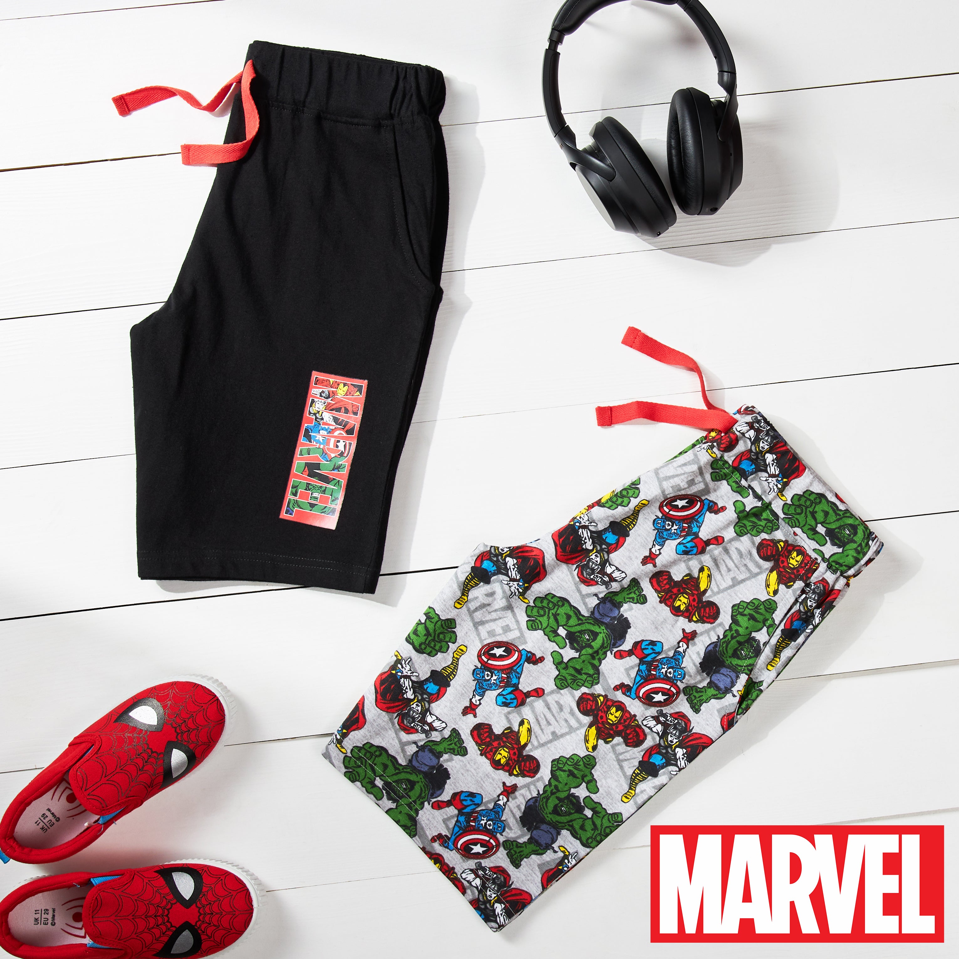 Marvel Avengers Boys Shorts, 2 Pack for Boys Teenagers - Get Trend