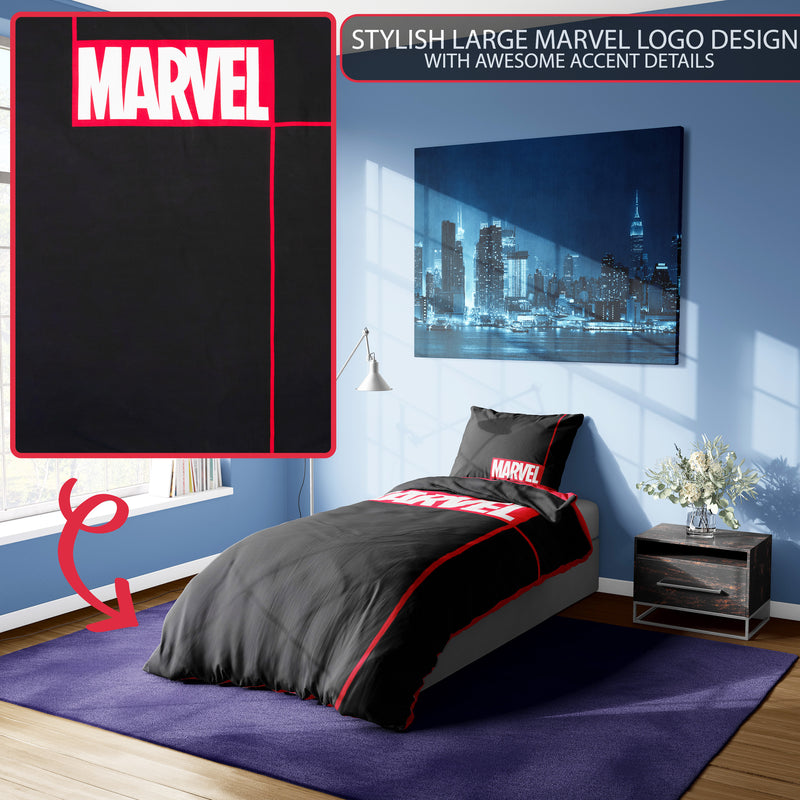 Marvel Kids Bedding Set - Single Duvet Set with Pillow Cases - Get Trend
