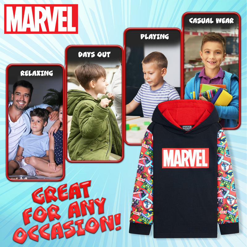 Marvel Avengers Hoodie for Kids and Teens - Superhero Boys' Hoodies - Get Trend