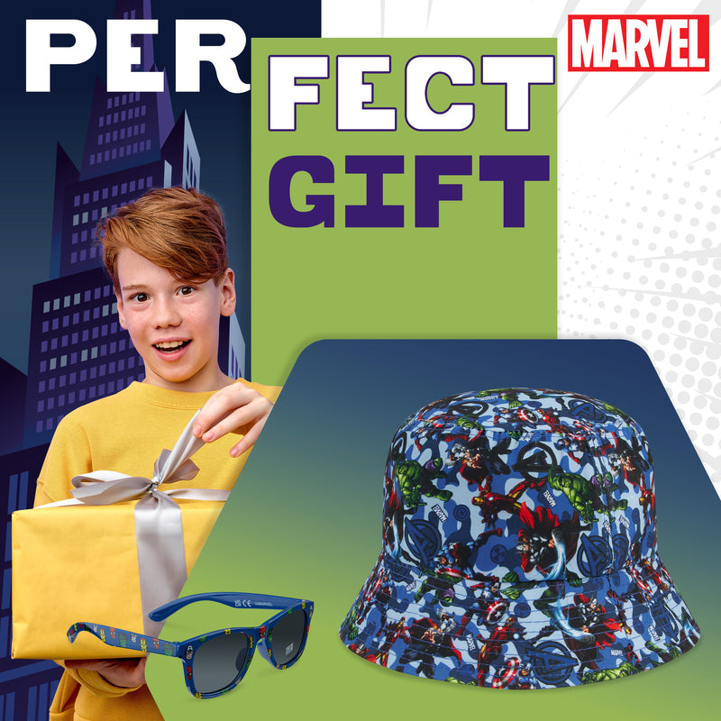 Marvel Bucket Hat and Kids Sunglasses Set for Boys - Get Trend