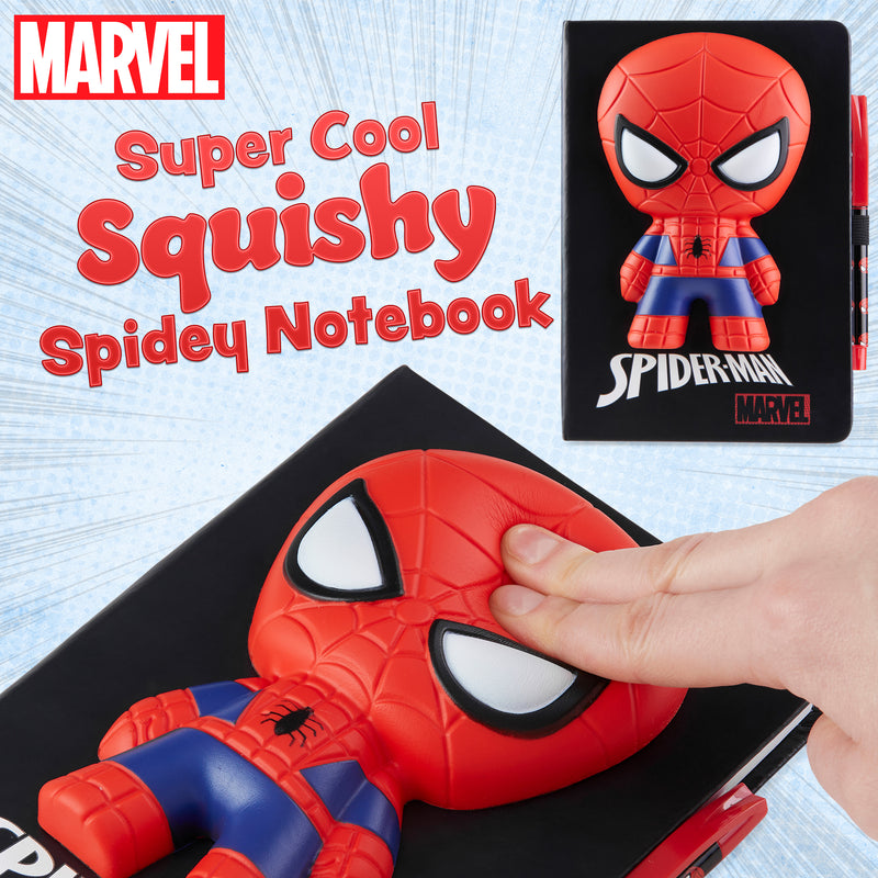 Marvel Spiderman A5 Notebook and Pen Set, 3D Diary Stationery Set Kids Journal for Boys Kids Diaries Spiderman Toys - Get Trend