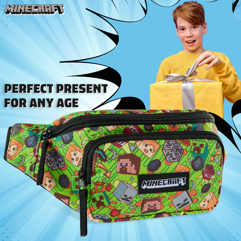 Minecraft Boys Fashion Waist Pack Adjustable Strap - Get Trend