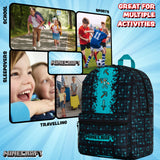 Minecraft School Bag Boys and Girls, Kids Backpack (Blue) - Get Trend