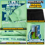 Minecraft Boys Tracksuit, Kids Hoodie and Joggers Set - Get Trend