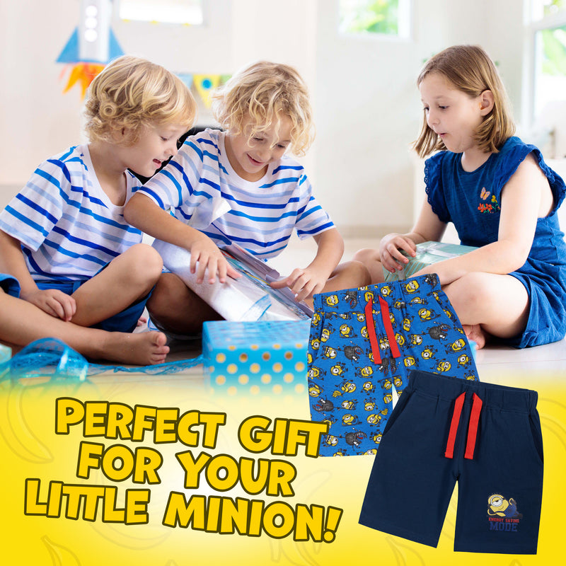 MINIONS Boys Shorts - 2-Pack Kids Shorts - Get Trend