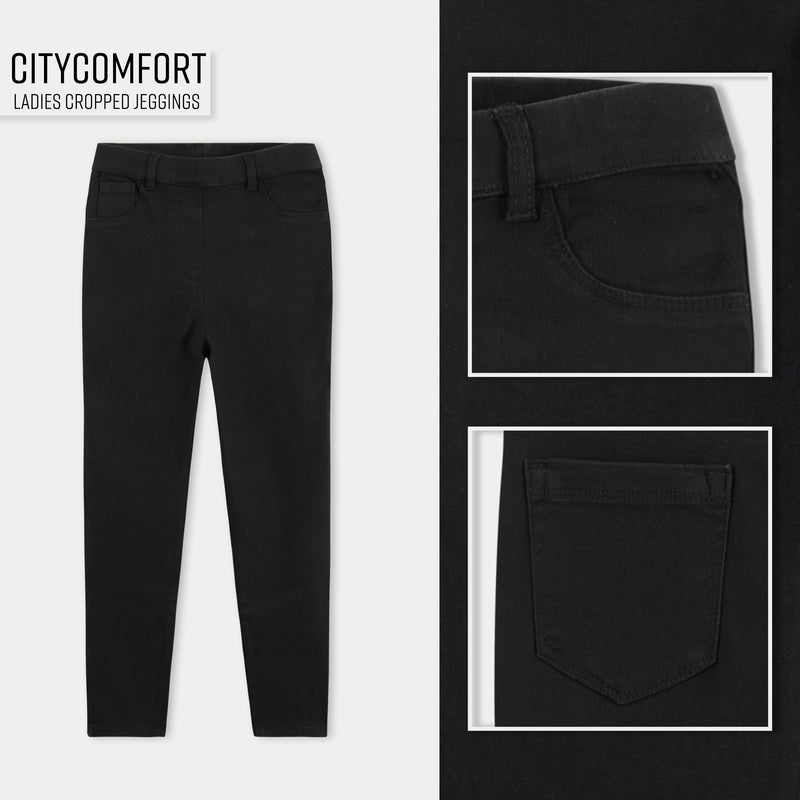 CityComfort Jeggings, Women 3/4 Jeggings High Waisted - Get Trend
