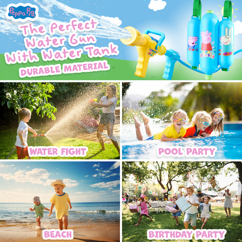 Peppa Pig Water Gun Backpack Kids Outdoor Water Toys - Get Trend
