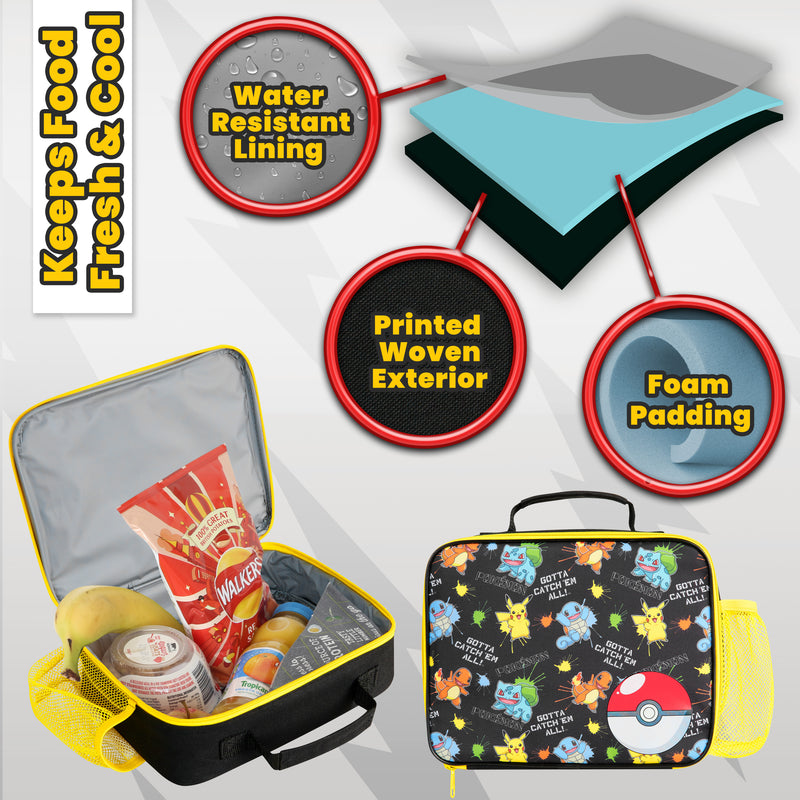 Pokemon Lunch Box Kids, Insulated Lunch Bag for School (Multi) - Get Trend