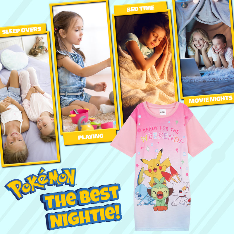 Pokemon Girls Nightdress, Pikachu Pyjamas Pokemon Gifts - Get Trend