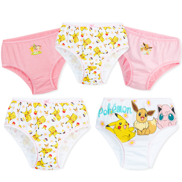 Pokemon Girls Knickers - Pack of 5 Underwear for Girls and Teens - Get Trend