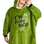 Rick and Morty Oversized Hoodie Blanket for Men, Rick and Morty Gifts (Green) - Get Trend