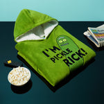 Rick and Morty Oversized Hoodie Blanket for Men, Rick and Morty Gifts (Green) - Get Trend