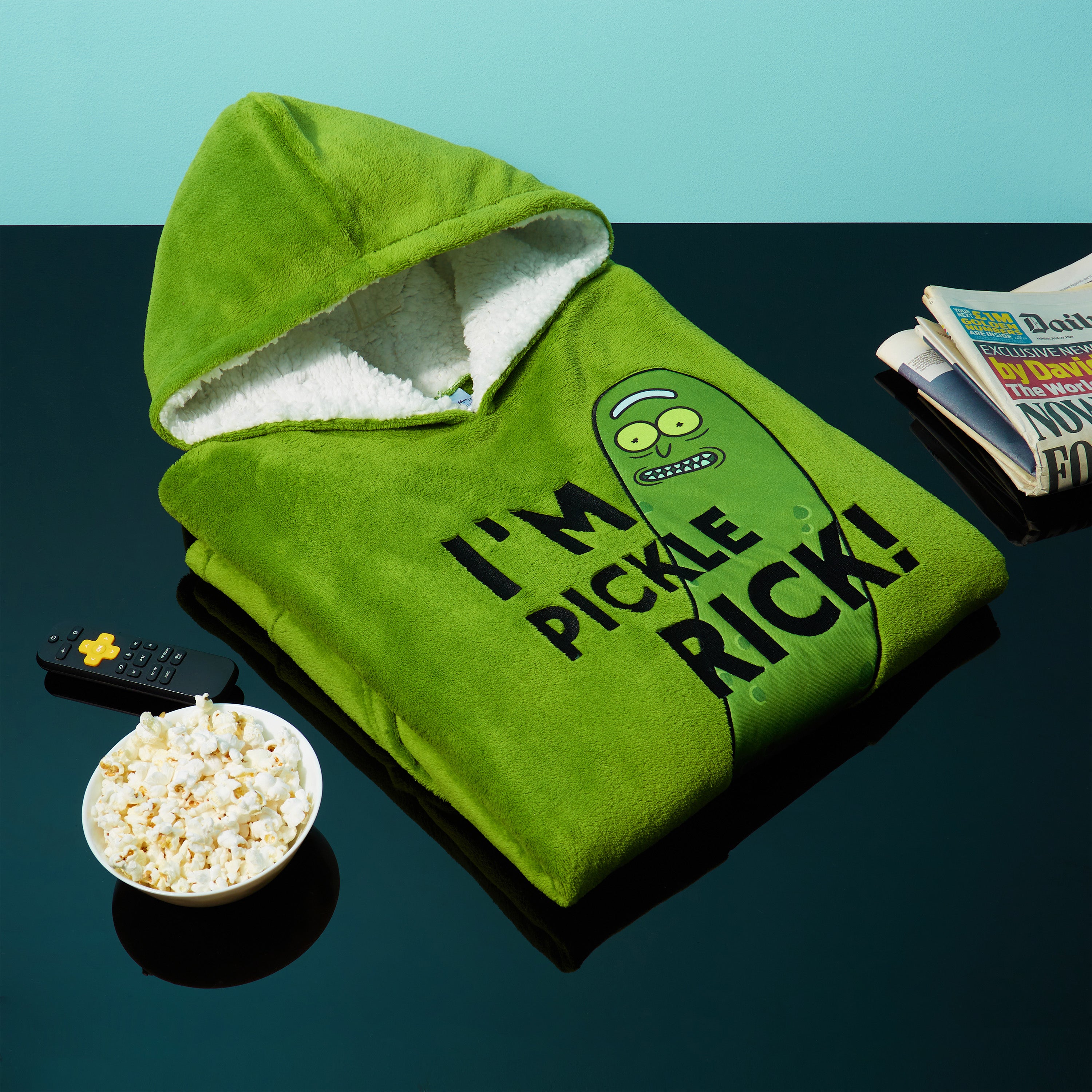 Rick and Morty Oversized Hoodie Blanket for Men, Rick and Morty Gifts (Green) - Get Trend