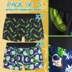 RICK AND MORTY Mens Boxers Shorts Multipack Underwear (5 Pack) - Get Trend