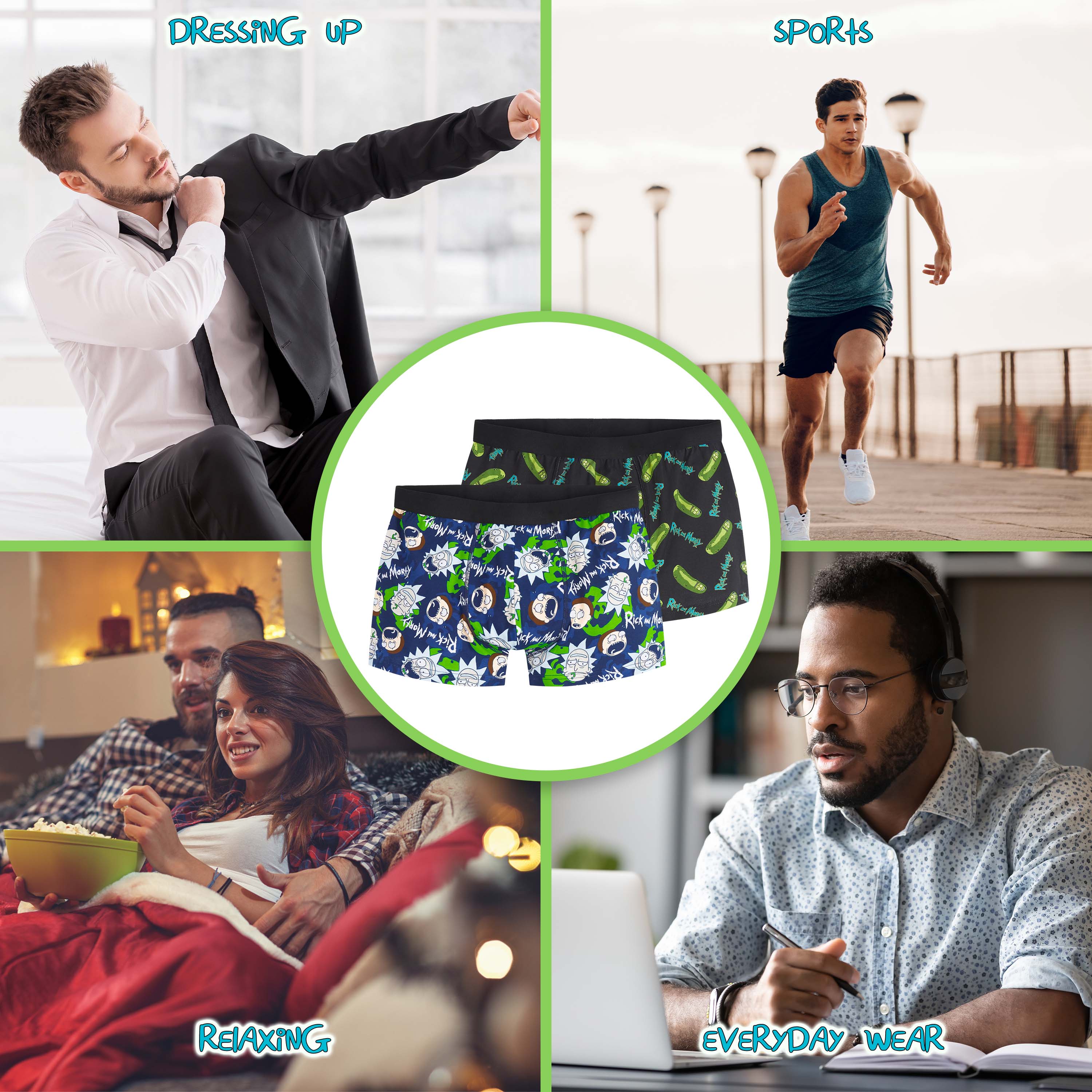 RICK AND MORTY Mens Boxers Shorts Multipack Underwear (5 Pack) - Get Trend