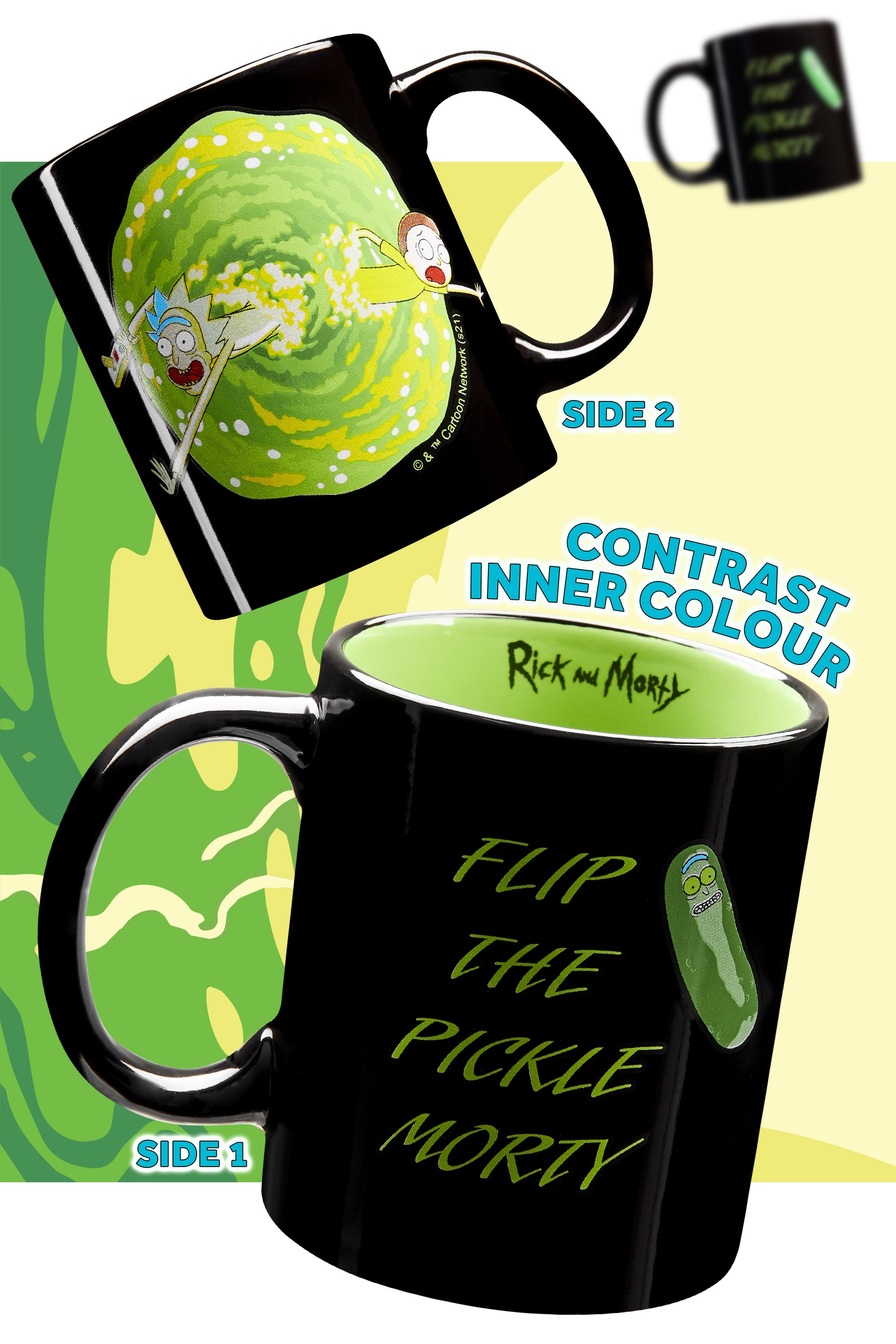 Rick and Morty Mug and Socks Set Pickle Rick Portal Mug Gift Set - Get Trend