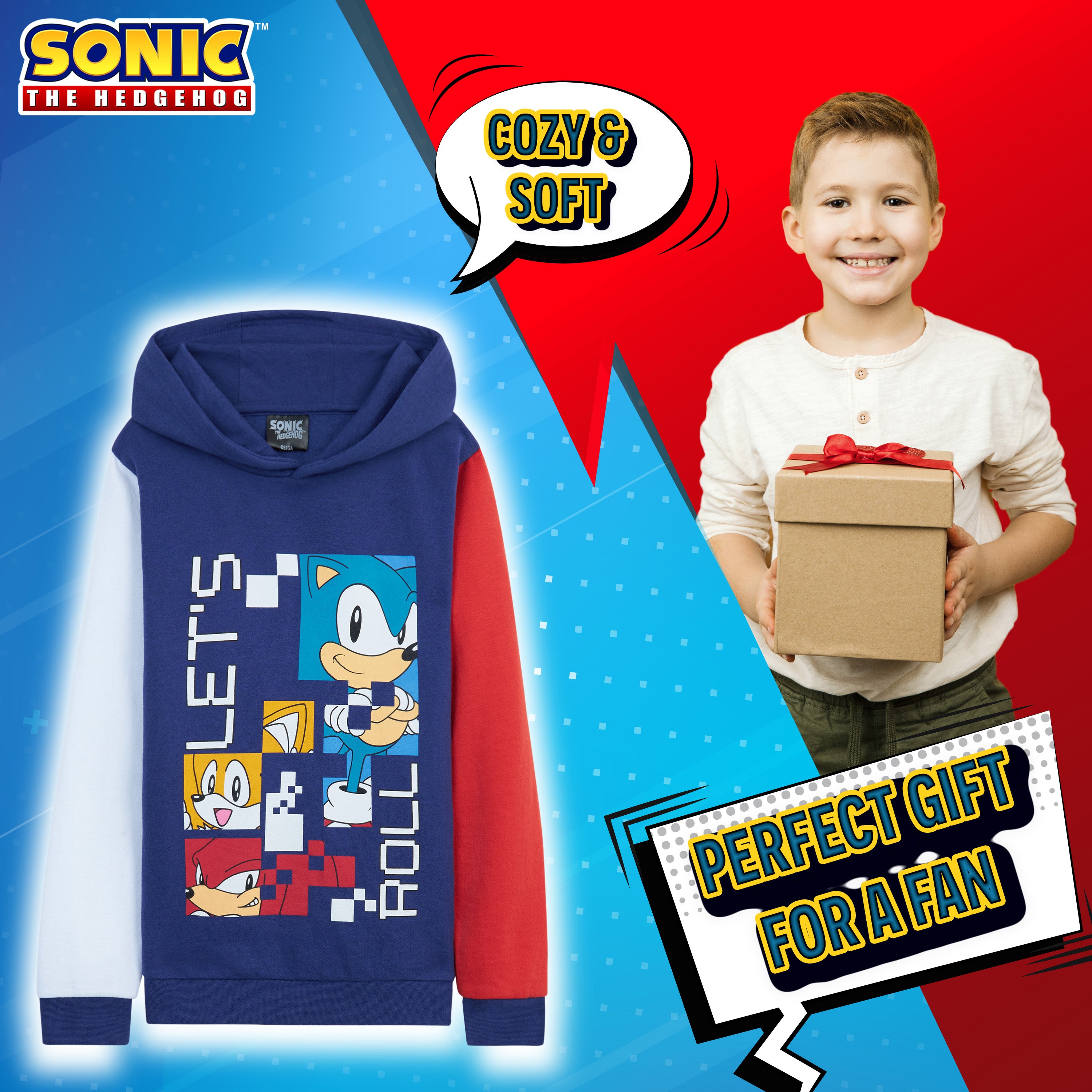 Sonic The Hedgehog Boys' Hoodies, Gifts for Boys - Get Trend