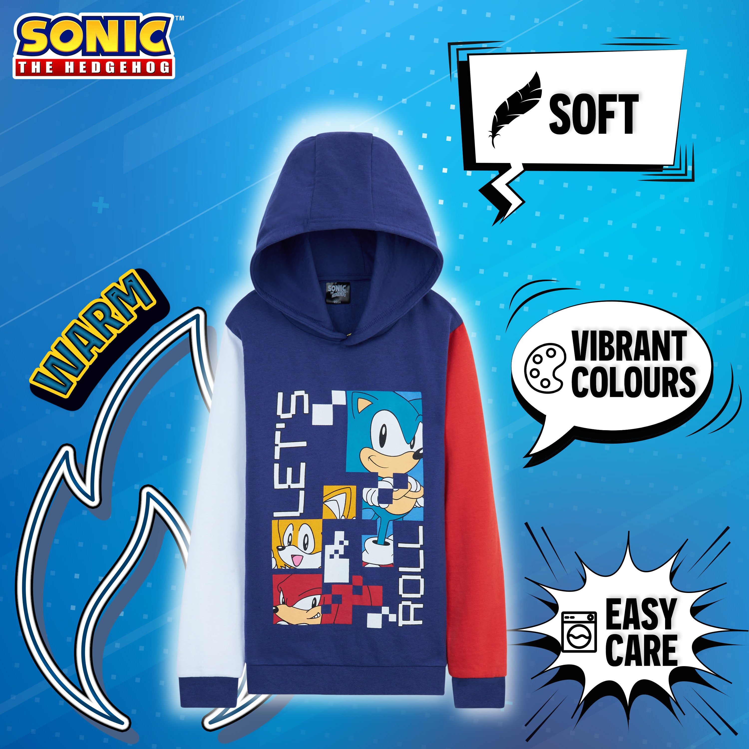 Sonic The Hedgehog Boys' Hoodies, Gifts for Boys - Get Trend