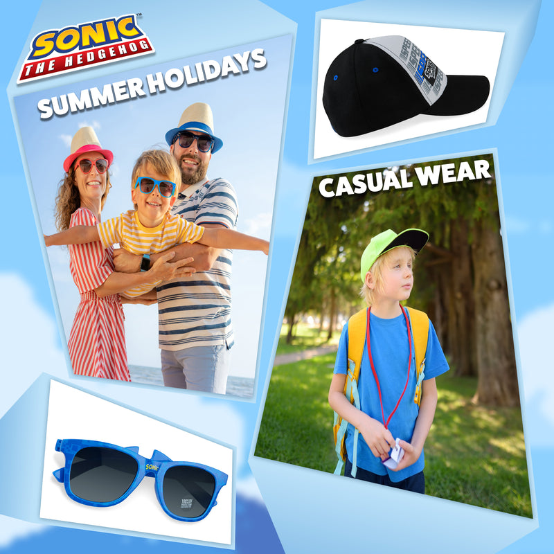 Sonic The Hedgehog Baseball Cap and Kids Sunglasses - Get Trend