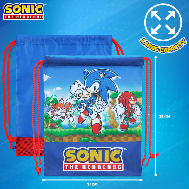 Sonic The Hedgehog Swimming Bag for Kids, Drawstring Bags - Get Trend