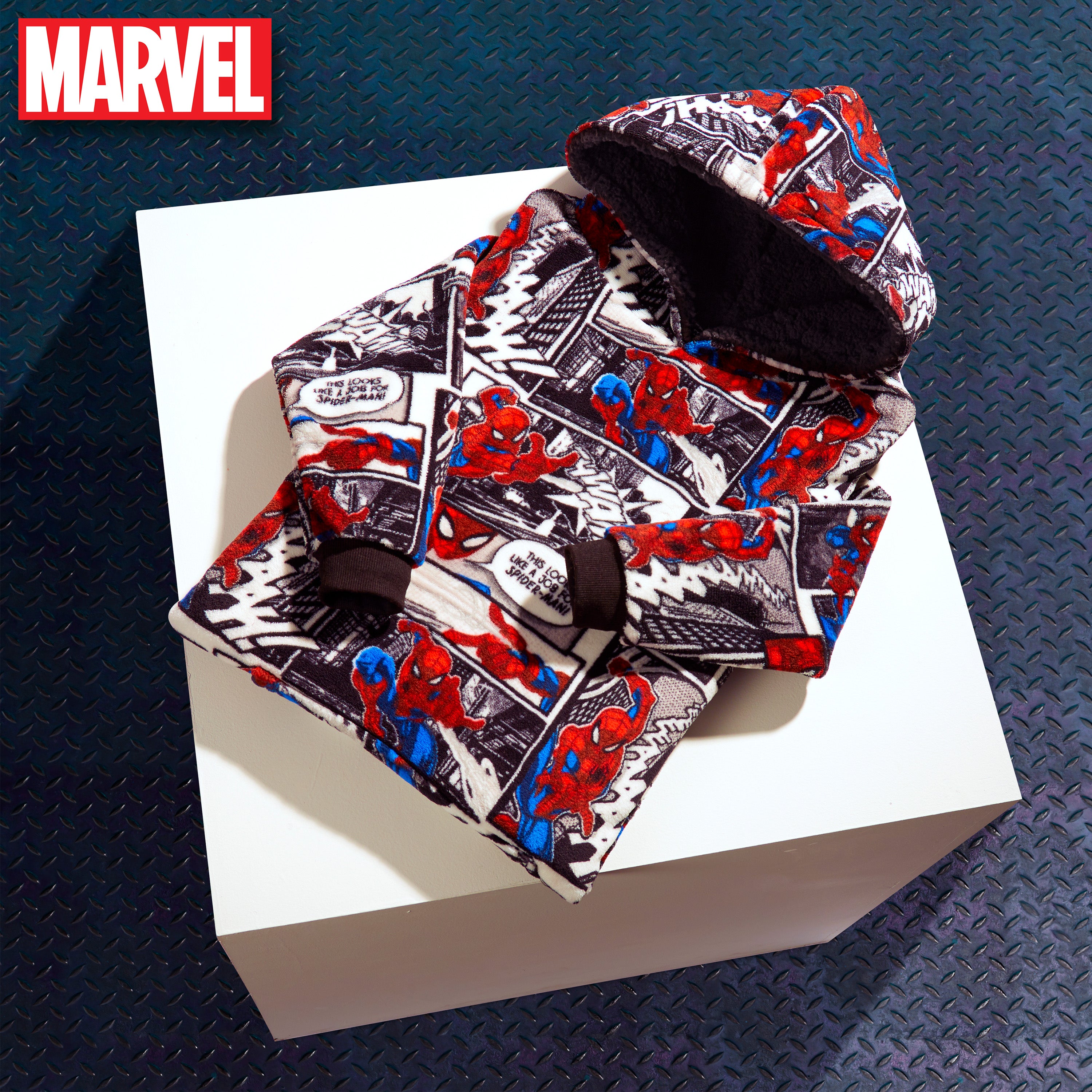 Marvel Spiderman Hoodie, Oversized Blanket Hoodie for Kids (Multi) - Get Trend