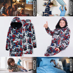 Marvel Spiderman Hoodie, Oversized Blanket Hoodie for Kids (Multi) - Get Trend