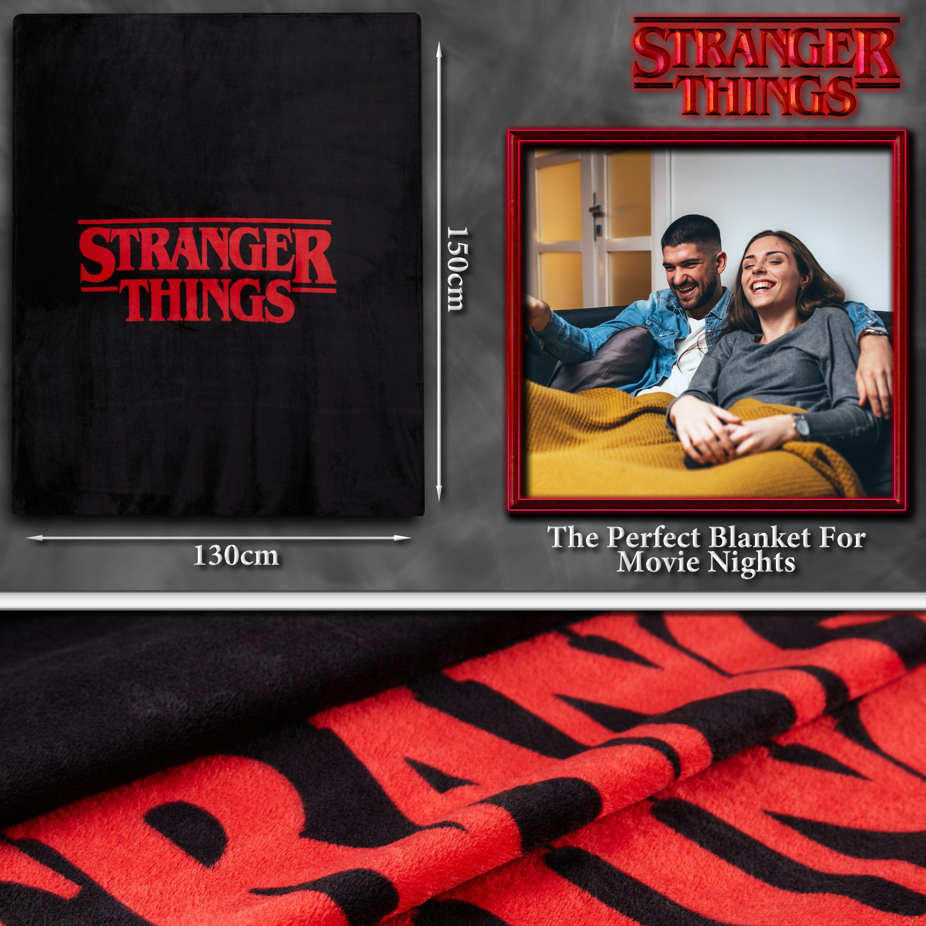 Stranger Things Blanket Throw Bedroom Accessories Fleece Blanket - Get Trend
