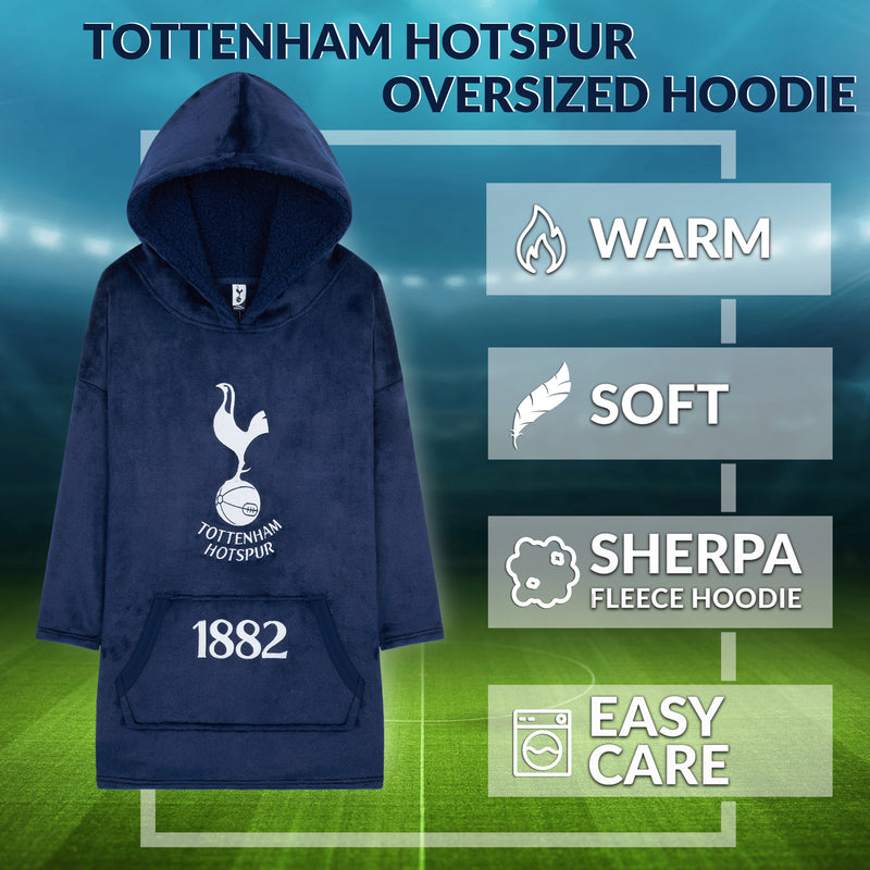 Tottenham Hotspur Hoodie - Oversized Hoodie Blanket  for Boys - Get Trend