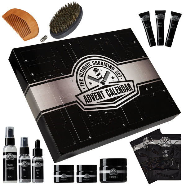 KreativeKraft Beard Grooming Kit with Travel Pouch -Set for Men - Get Trend