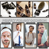 KreativeKraft Beard Grooming Kit with Travel Pouch -Set for Men - Get Trend