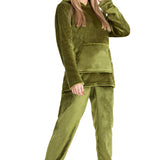 CityComfort Womens Pyjamas, Warm Fleece Hooded Pyjamas for Women Sets