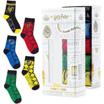 Harry Potter 5 Pack Socks in Size 4-7 Hogwarts Houses Novelty Clothes Socks Harry Potter £9