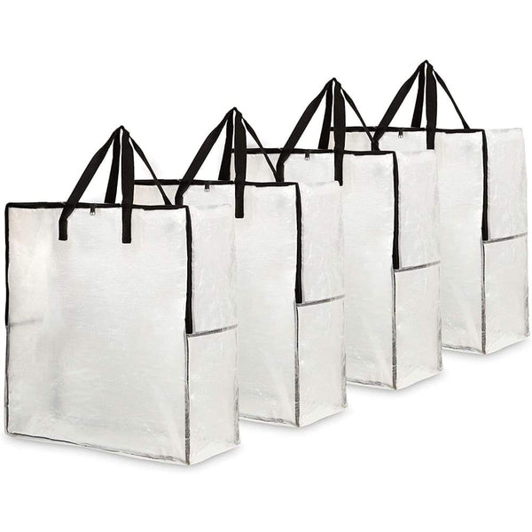 Deco Express Pack of 4 Laundry Bags Clear Bags with Zip for Protection Laundry Bag Deco Express £12.49