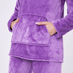 CityComfort Womens Pyjamas, Warm Fleece Hooded Pyjamas for Women Sets