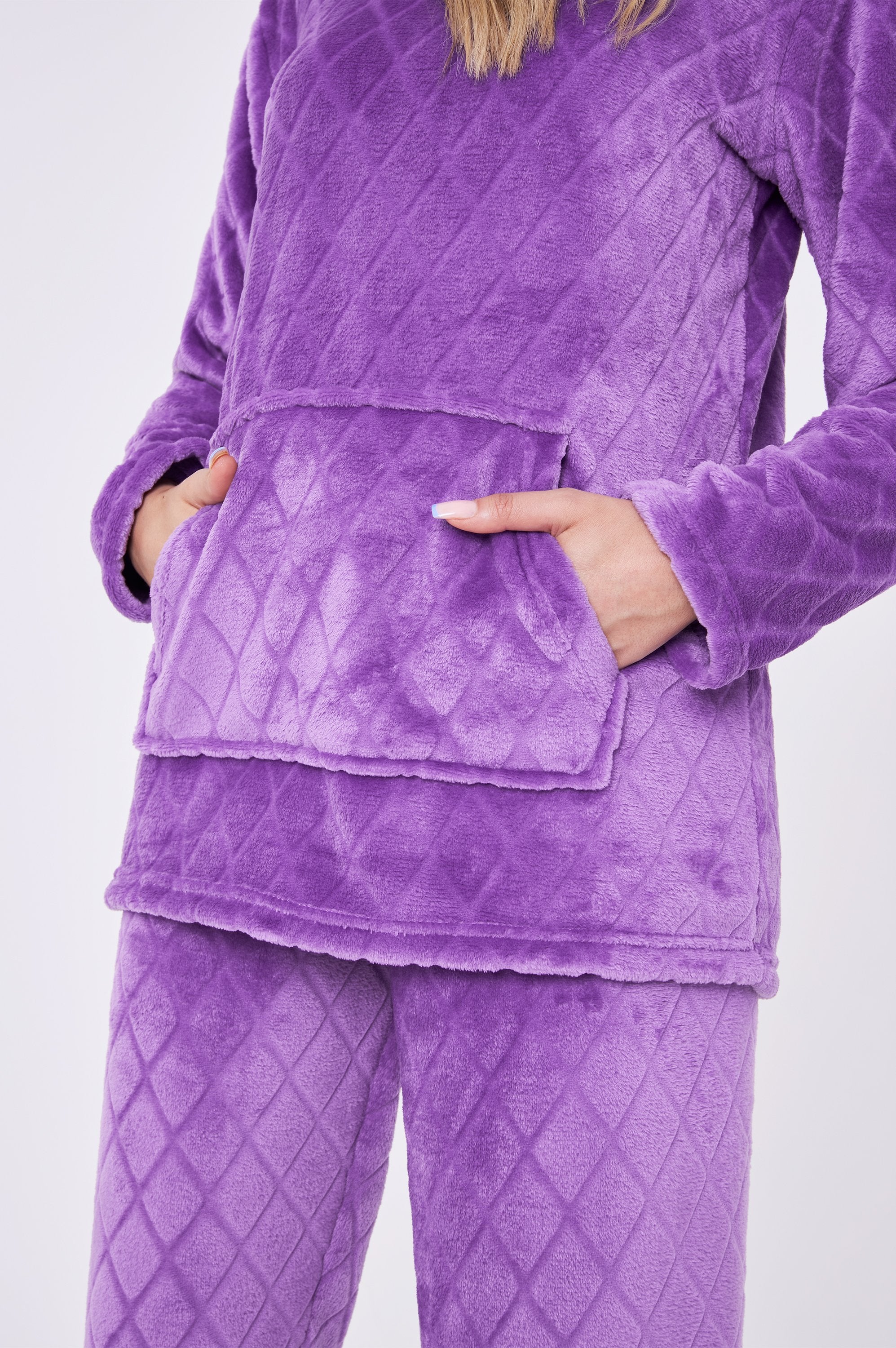 CityComfort Womens Pyjamas, Warm Fleece Hooded Pyjamas for Women Sets