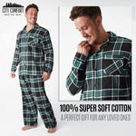 CityComfort Mens Pyjamas Set, Tartan Brushed Cotton Pyjamas - Get Trend