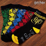 Harry Potter 5 Pack Socks in Size 4-7 Hogwarts Houses Novelty Clothes Socks Harry Potter £9