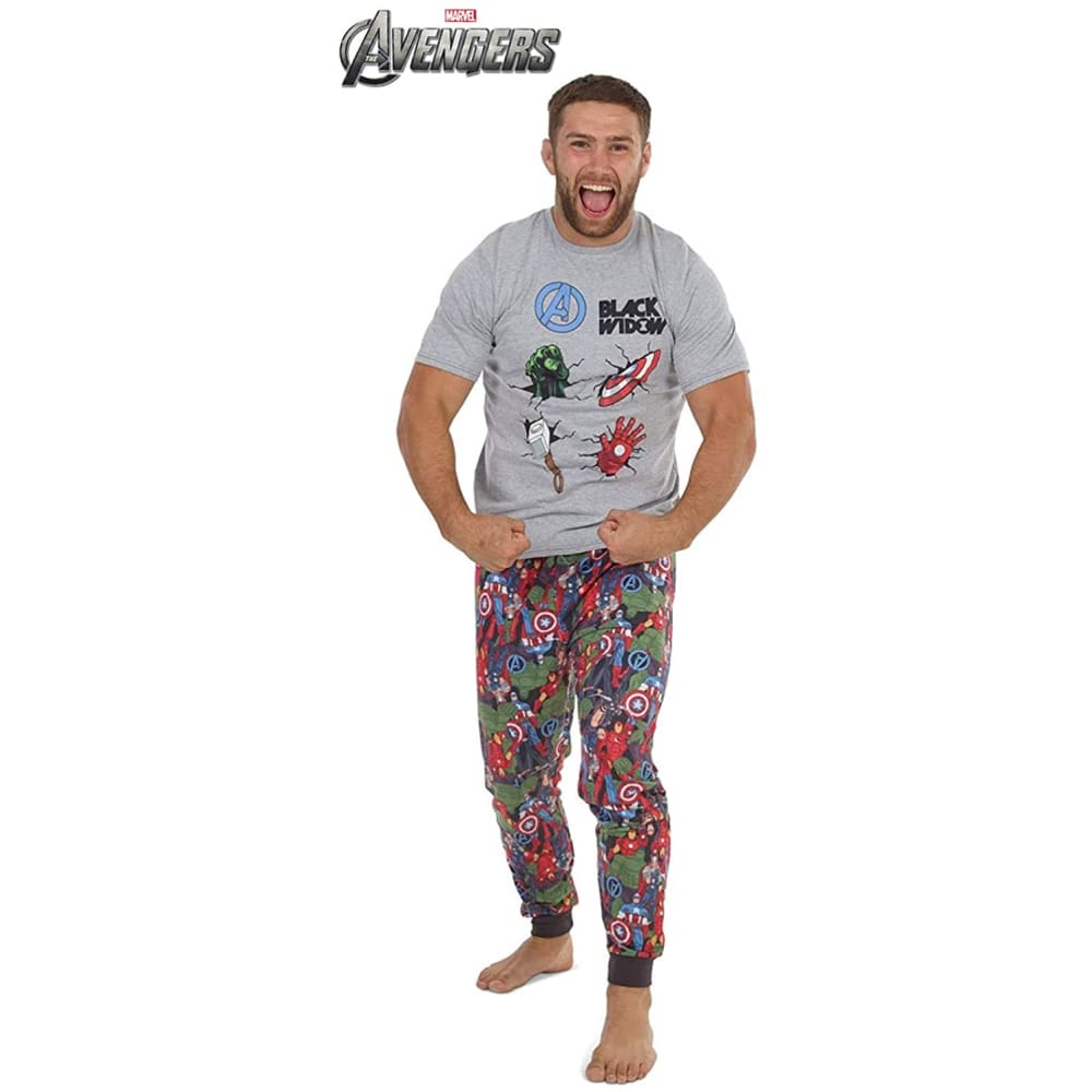 Marvel Mens Pyjama with Short Sleeve top and Long Trousers,super Soft Cotton Pyjama Marvel £18.95
