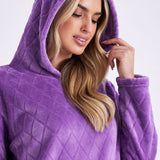 CityComfort Womens Pyjamas, Warm Fleece Hooded Pyjamas for Women Sets