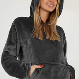 CityComfort Womens Pyjamas, Warm Fleece Hooded Pyjamas for Women Sets